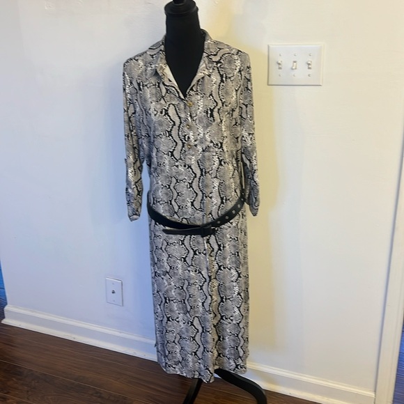 NWT Chaos New York Long Reptile Inspired Print Dress sz. XL - Picture 1 of 12